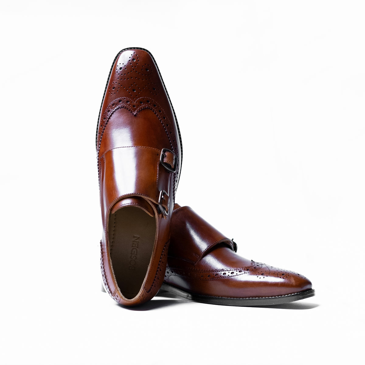 Signature WingTip Monk Straps by Boseden