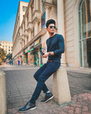 Classic Charcoal Cotton Sweater