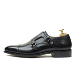 Signature Good Year Welted Cap-Toe Monk-Straps by Boseden