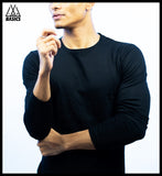 Black Basic Long Sleeve T-Shirt | Crew Neck