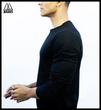 Black Basic Long Sleeve T-Shirt | Crew Neck