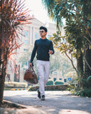 Classic Charcoal Cotton Sweater