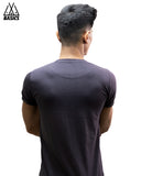 Slate Grey Basic Crew/Round Neck T-Shirt