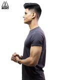 Slate Grey Basic Crew/Round Neck T-Shirt