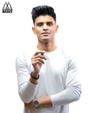 Heather White Long Sleeve/Full Sleeve T-Shirt