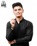 Midnight Black TMB Basics Classic Oxford Shirt (Slim Fit Formal)