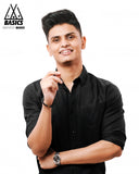 Midnight Black TMB Basics Classic Oxford Shirt (Slim Fit Formal)