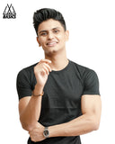 Black Basic Crew/Round Neck T-Shirt