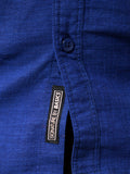 Royal Blue Linen Slim Fit Shirt