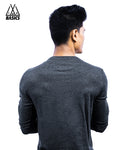 Stealth Grey Long Sleeve T-Shirt With Cuff